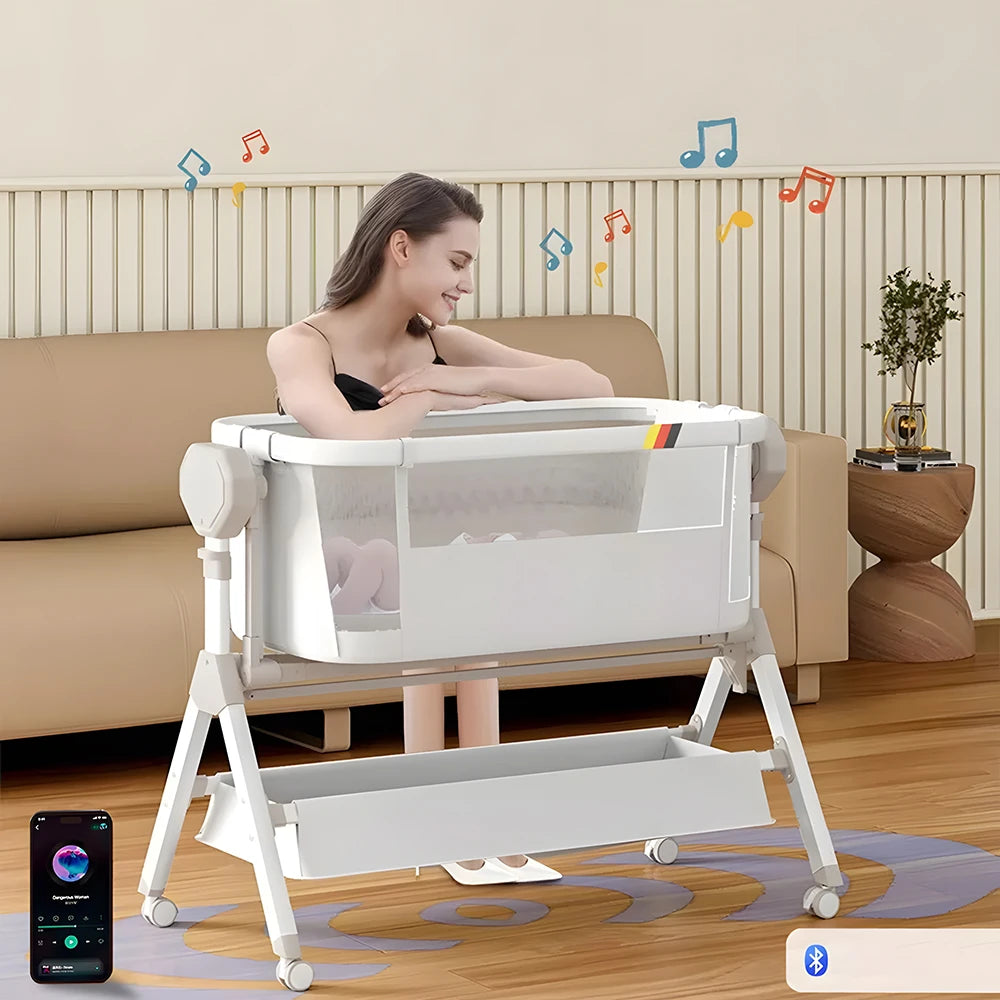 Automatic Rocking Bassinet Cradle/Sleeper Music Lights Comfortable Soft Mattress
