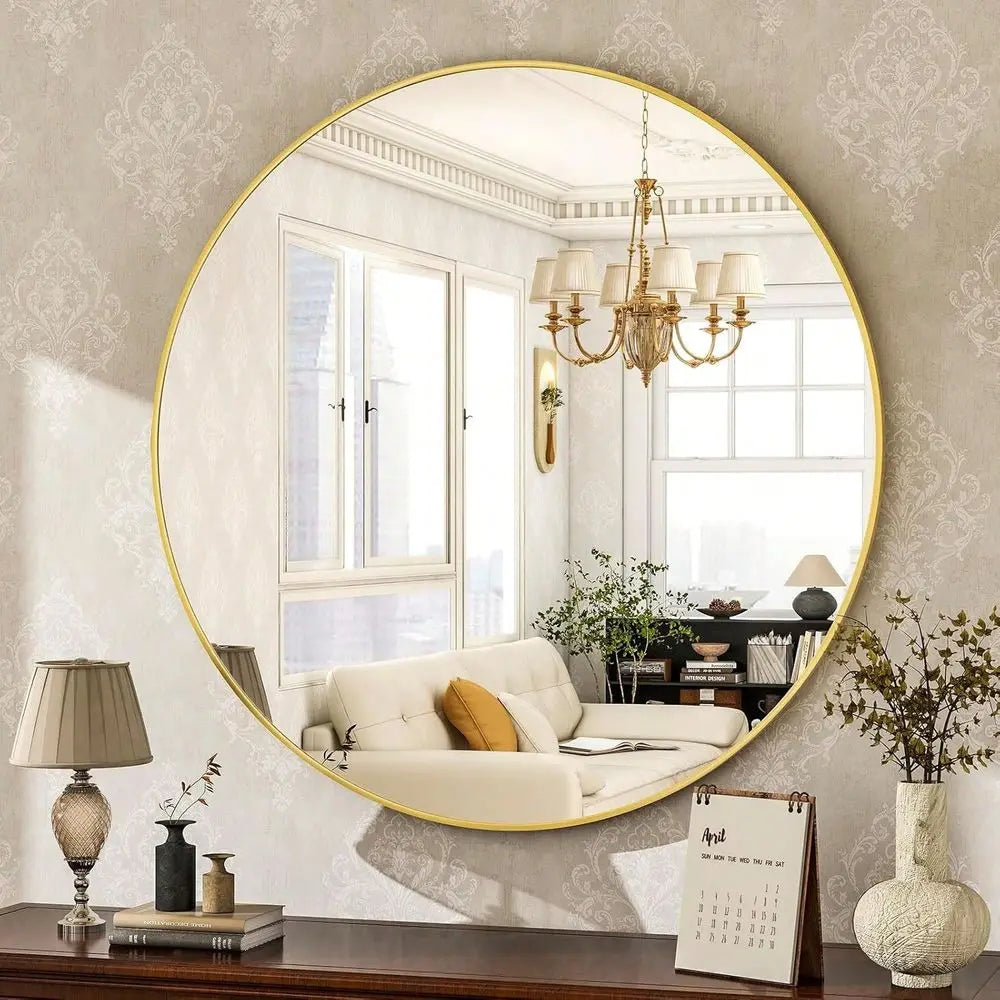 Wall Mirror 20x24x30IN Gold Finish