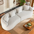No-Assembly Cloud Curved Sectional Sofa, Oversized Deep Seating