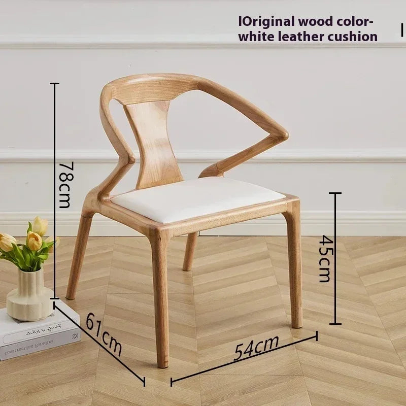 Wood Minimalist Ergonomic Designer Dining Chairs