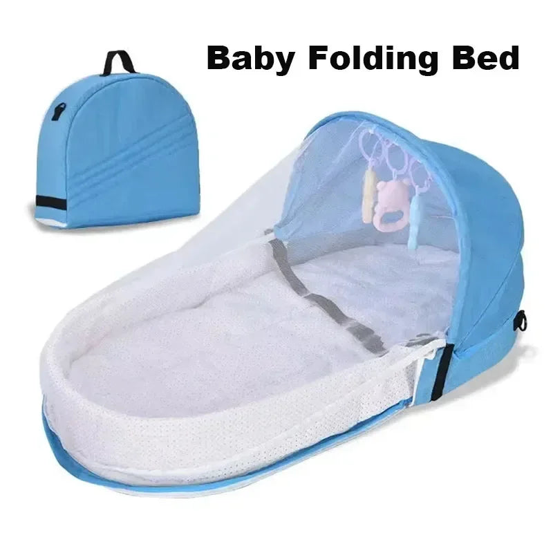 Portable Newborn Bed - Bionic Isolation Travel Crib, Foldable Anti-Stress Bassinet