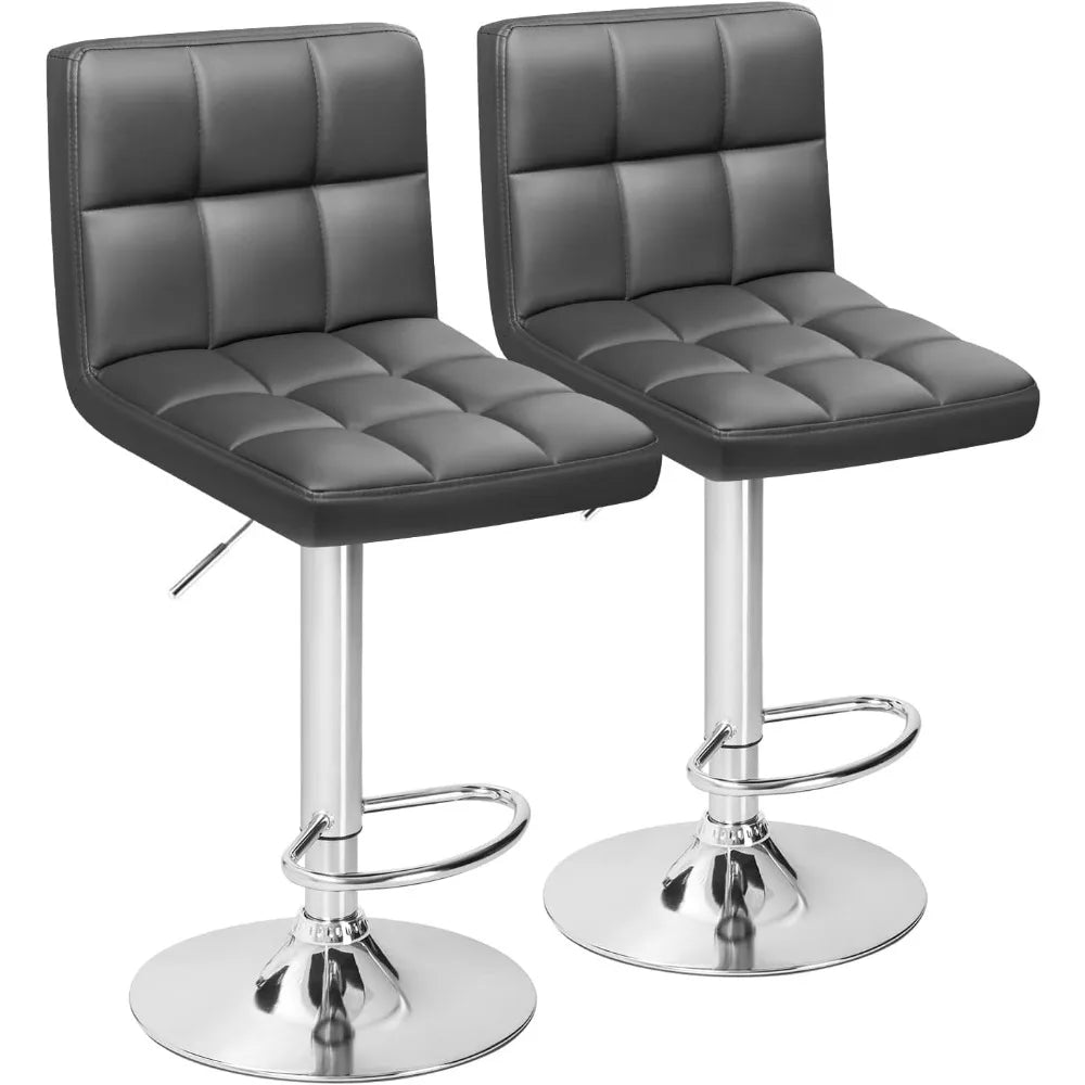 Adjustable Bar Stools Counter Height Set of 2, Swivel