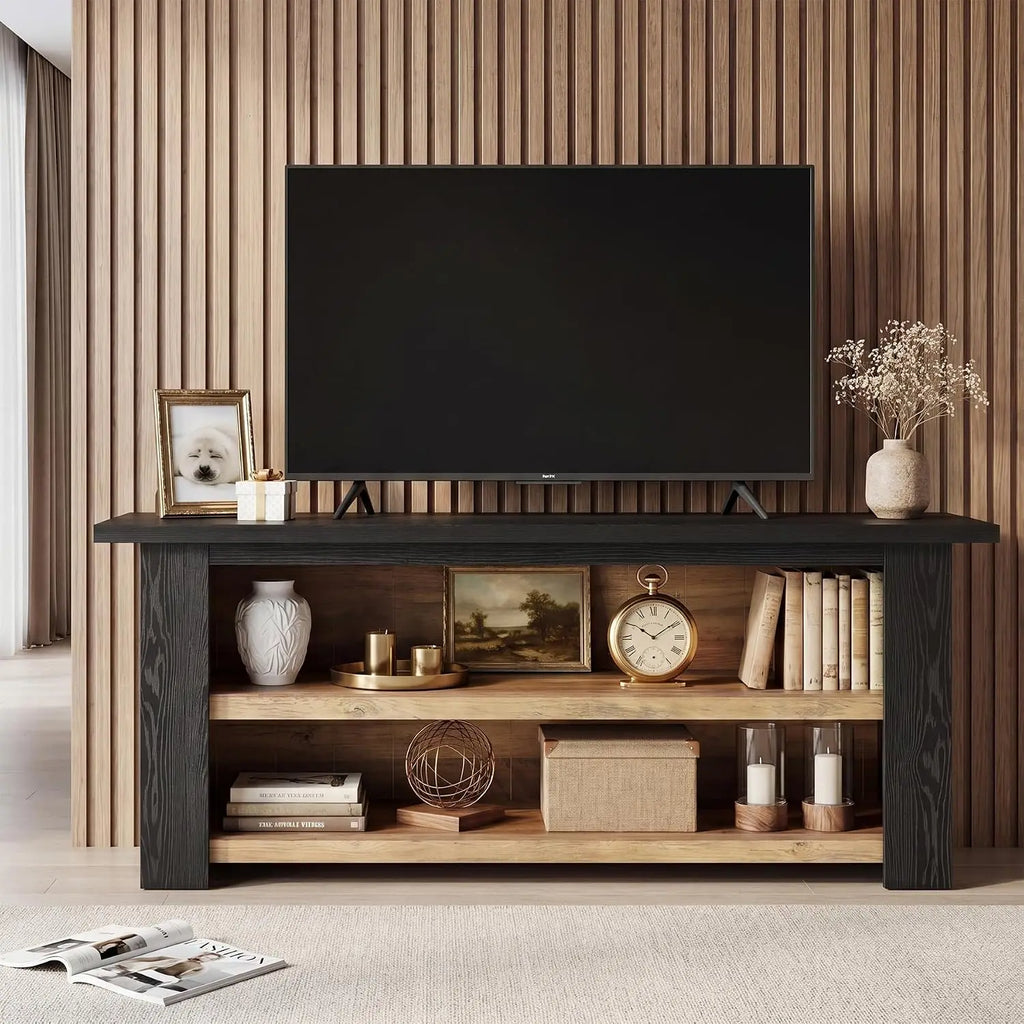 65IN Farmhouse Entertainment Center, Storage Cabinet