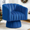 360° Swivel Barrel Chair, Wide Upholstered Velvet Fabric