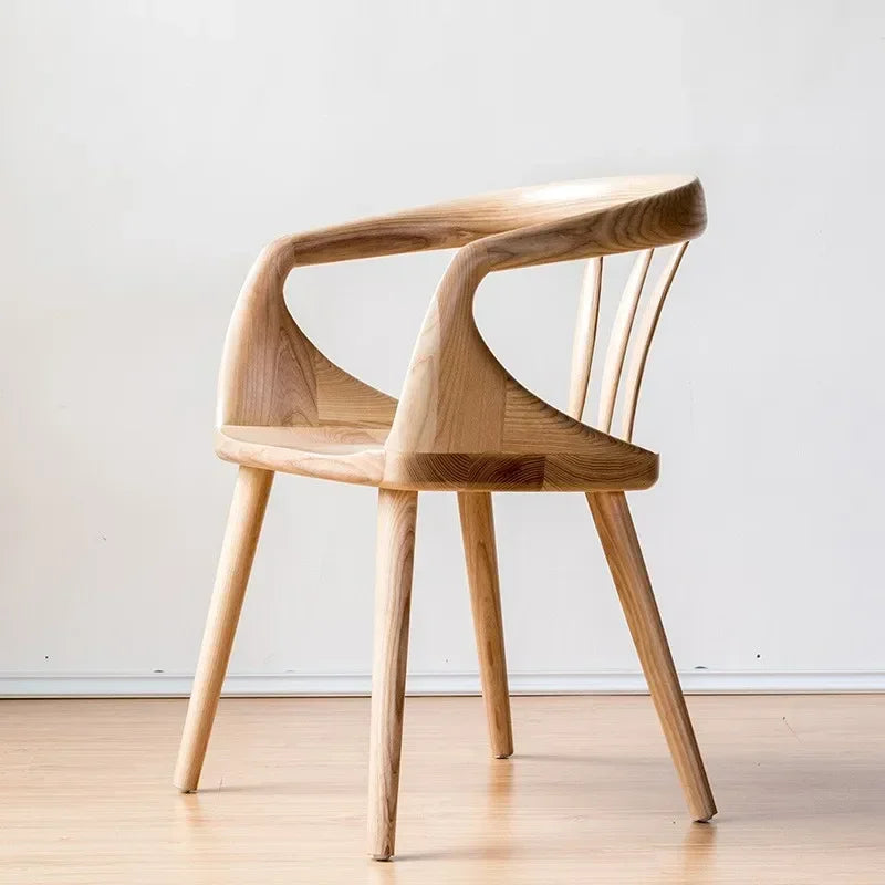 Wood Minimalist Ergonomic Designer Dining Chairs