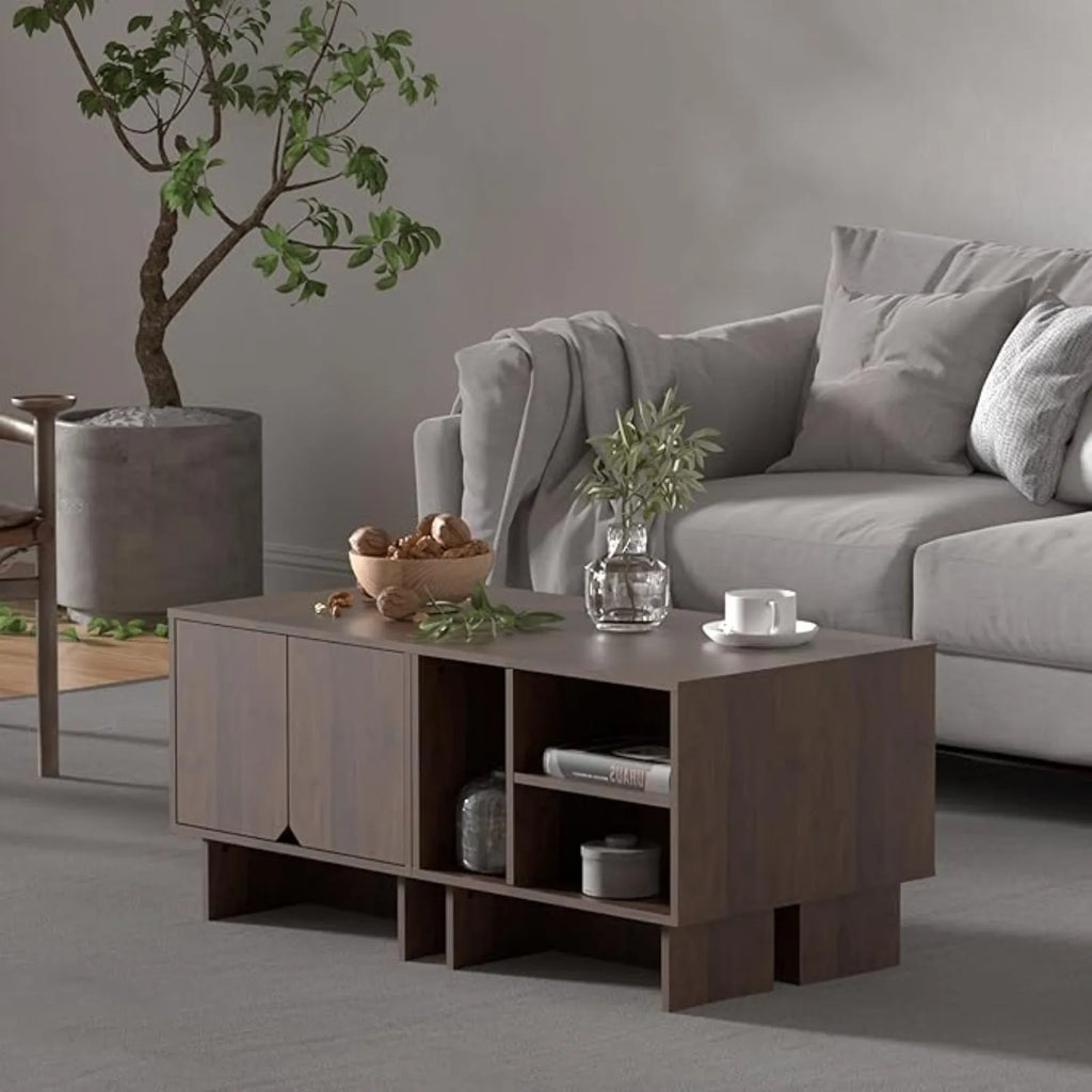 Entertainment Center for Up to 100in TV, Storage, Adjustable Shelves,  4 Pieces