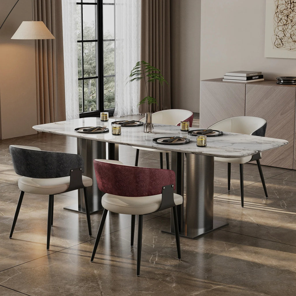 1 Or 2PCS Chairs, Upholstered Padded Chairs, Wide Seat Excluding Tables