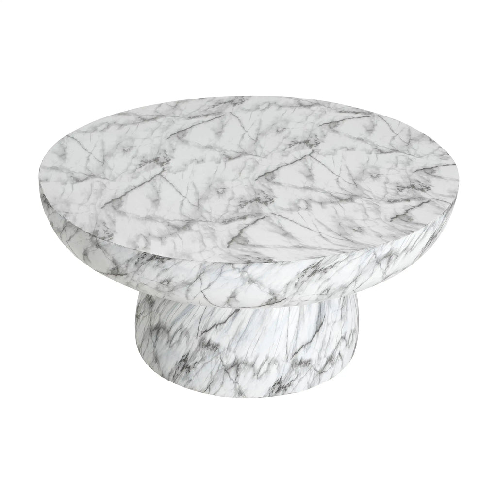 Handcrafted Faux Marble Coffee Table Indoor/Outdoor No Assembly