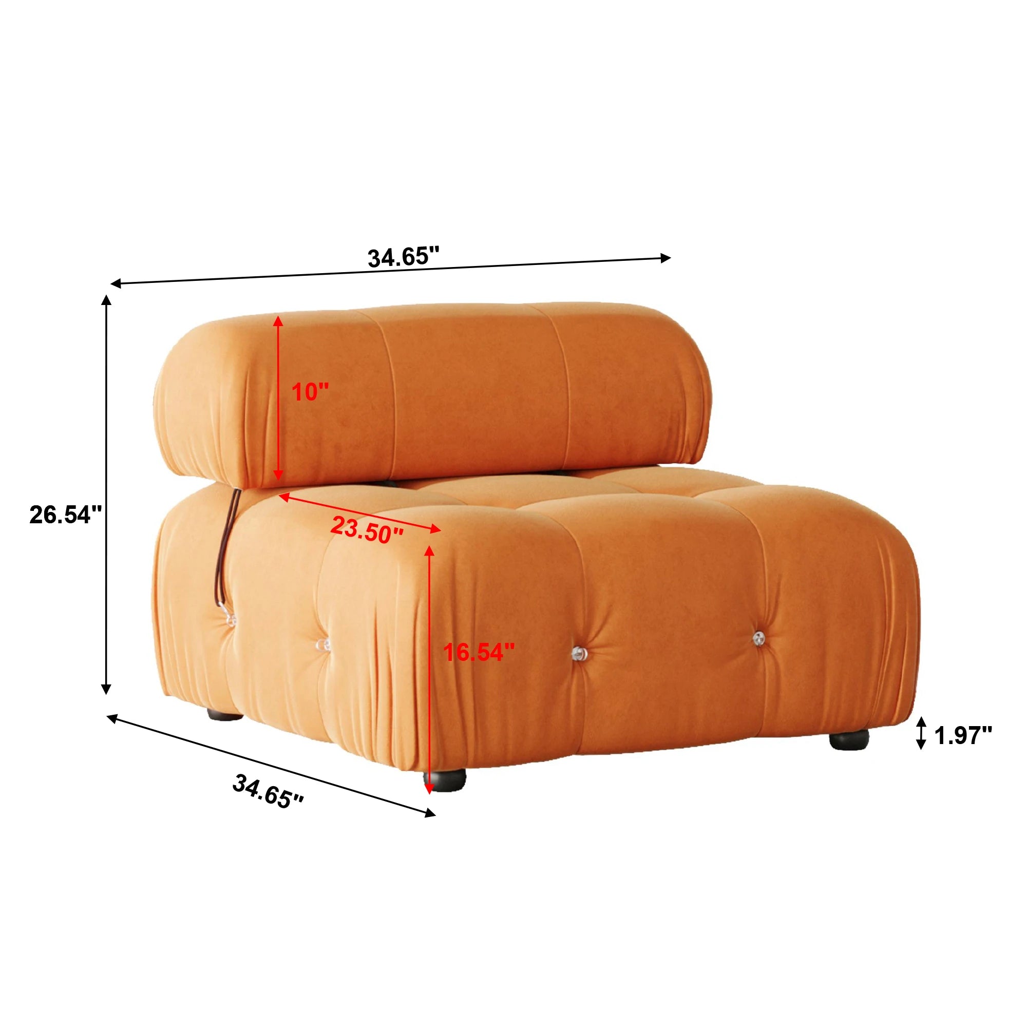 Sdorens 138" Sectional Couch U-Shape Velvet Sofa 2 Ottomans
