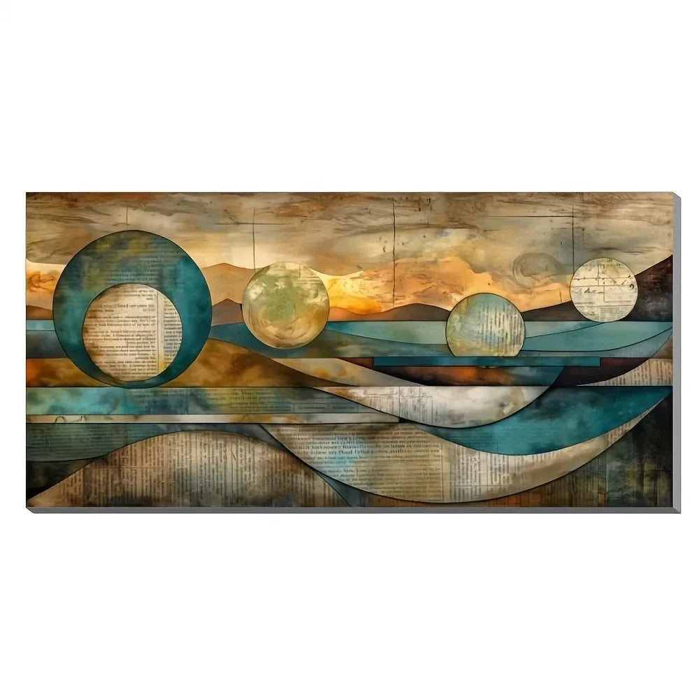 Canvas Wall  Art, 1.5" thick wax canvas painted pine wood frame.