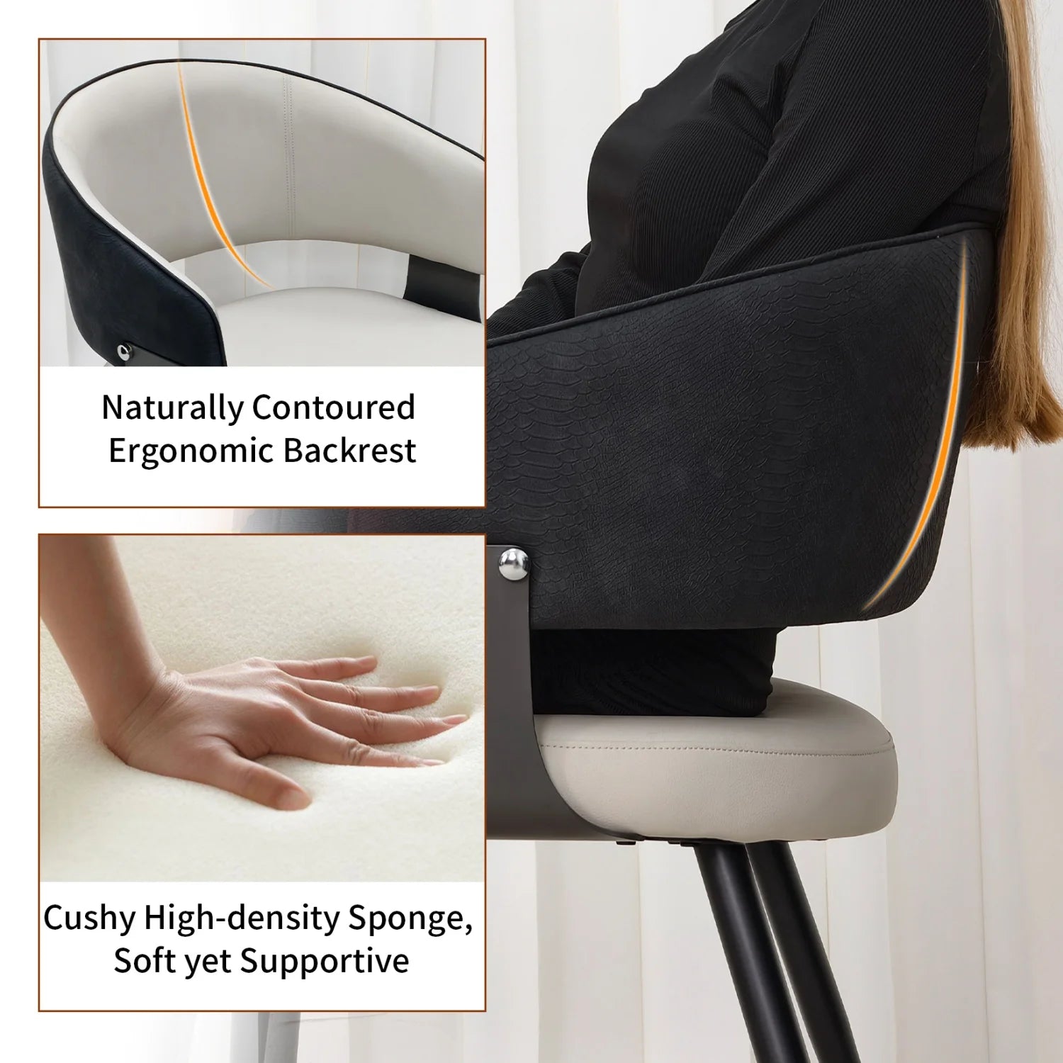 1 Or 2PCS Chairs, Upholstered Padded Chairs, Wide Seat Excluding Tables