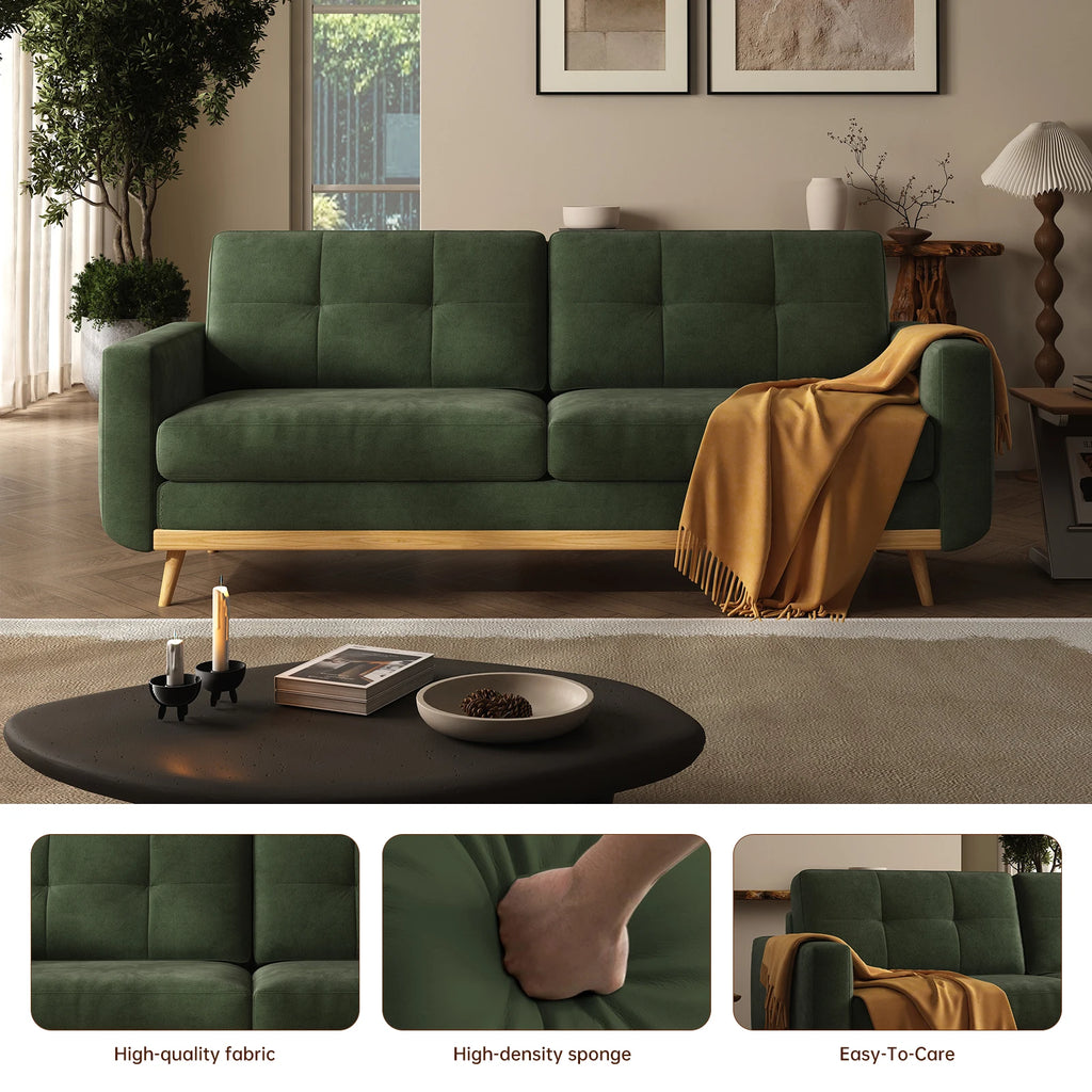 67.7IN Loveseat Sofa Wooden Legs