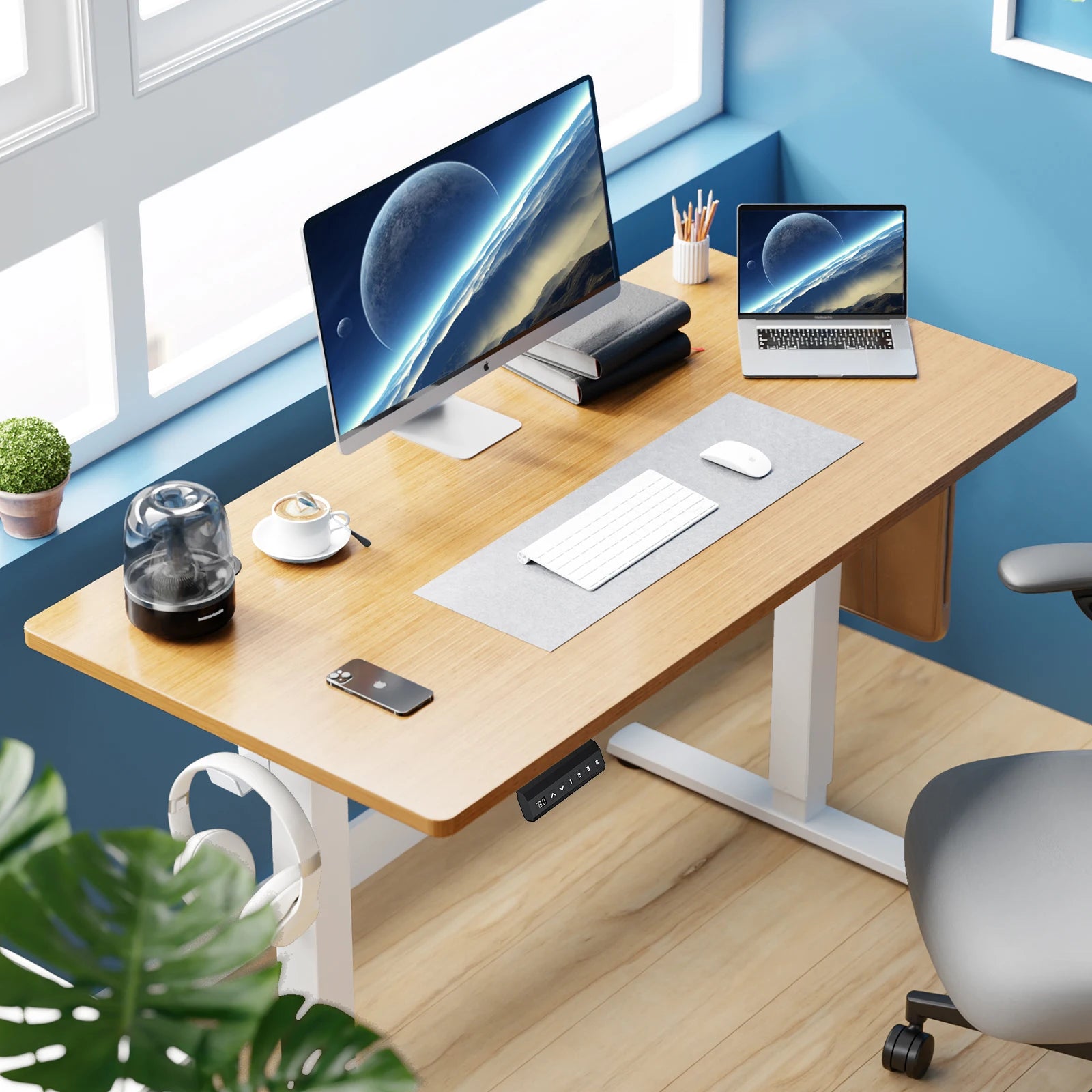 JHK Electric, Ergonomic Station, Adjust to 40" x 24" Stand or Sit,