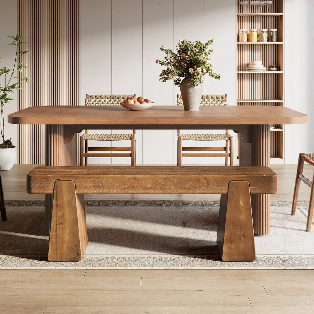 47" Solid Wood Dining Bench for 2-3
