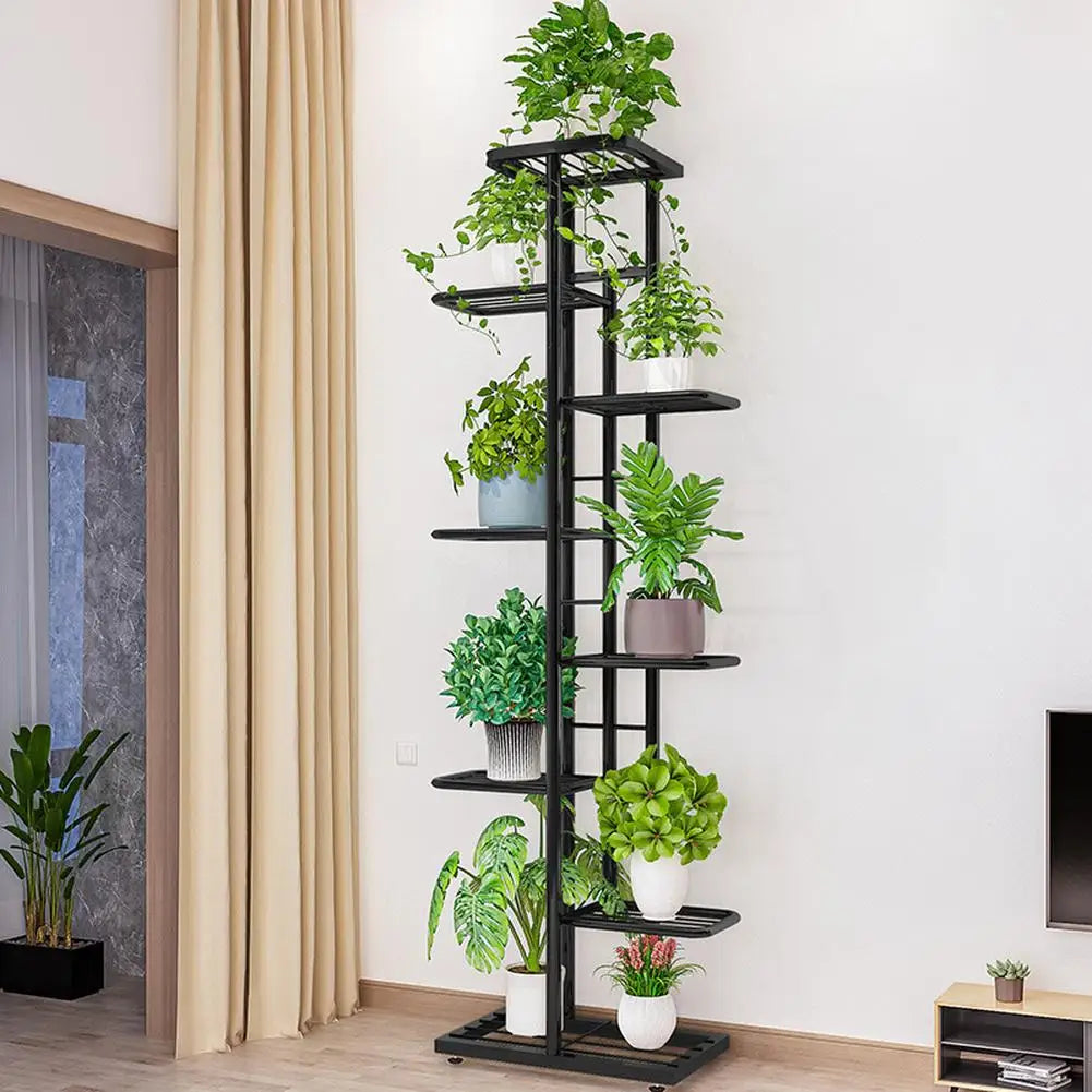 7/8 Tiers Garden Plant Stand, Metal Tiered Shelf Potted Plant Holder