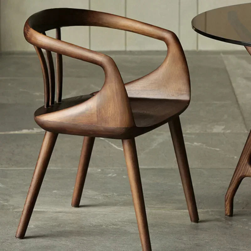 Wood Minimalist Ergonomic Designer Dining Chairs