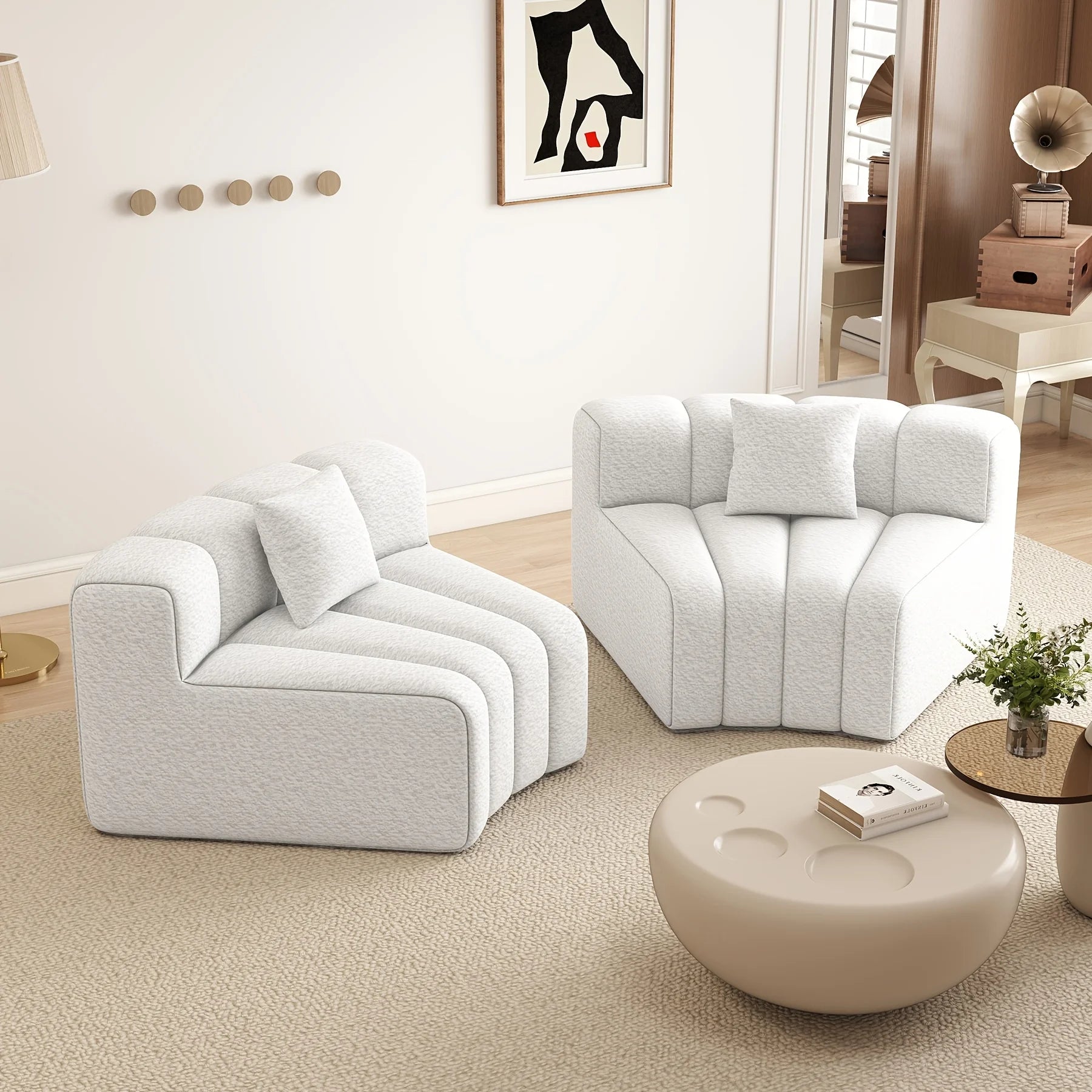 Sofa w/Chaise - Foam Cushioning, Sectional Cloud Sofa & Symmetrical
