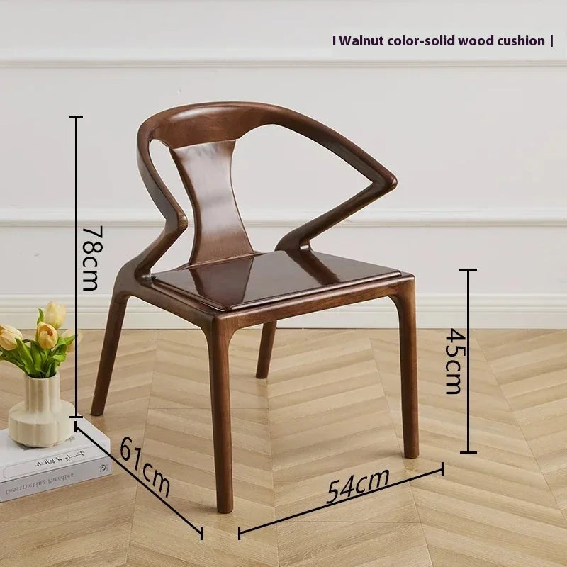 Wood Minimalist Ergonomic Designer Dining Chairs