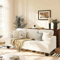 83-inch 3-Seater Couch Cup Holders, Comfortable Pillows, Side Storage