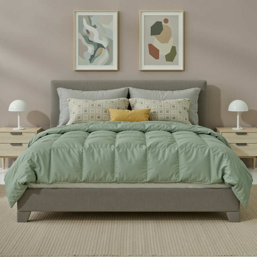 Upholstered Bed Frame, Adjustable Linen Headboard, Sturdy Wood Slats