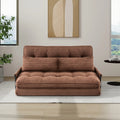 Convertible Foldable Sleeper Chair Memory Foam Corduroy Fabric Metal Frame