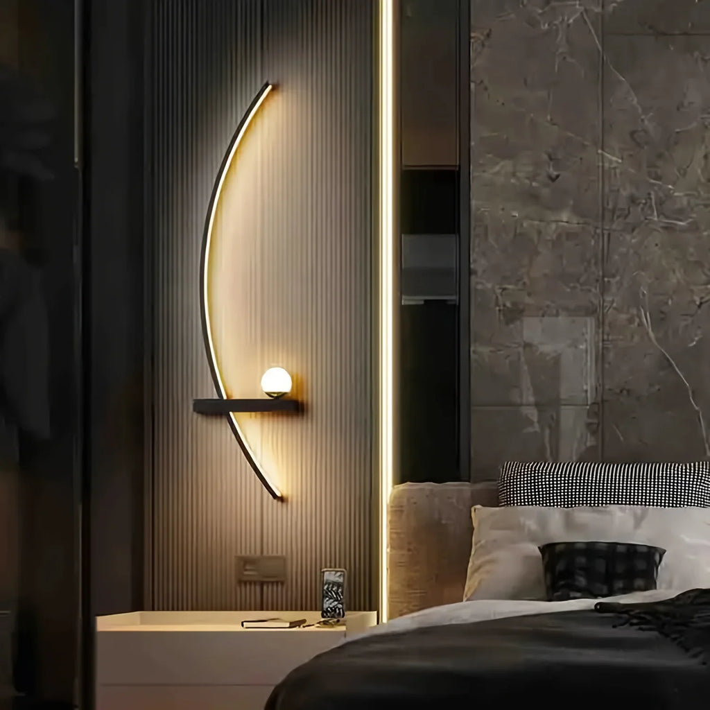2pcs 31.5" Arched Metal, Adjustable LED Wall Sconce,