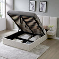 Velvet Headboard, Platform Bed Frame, Lift-Up Storage, Built-in Nightstands, No Box Spring Needed