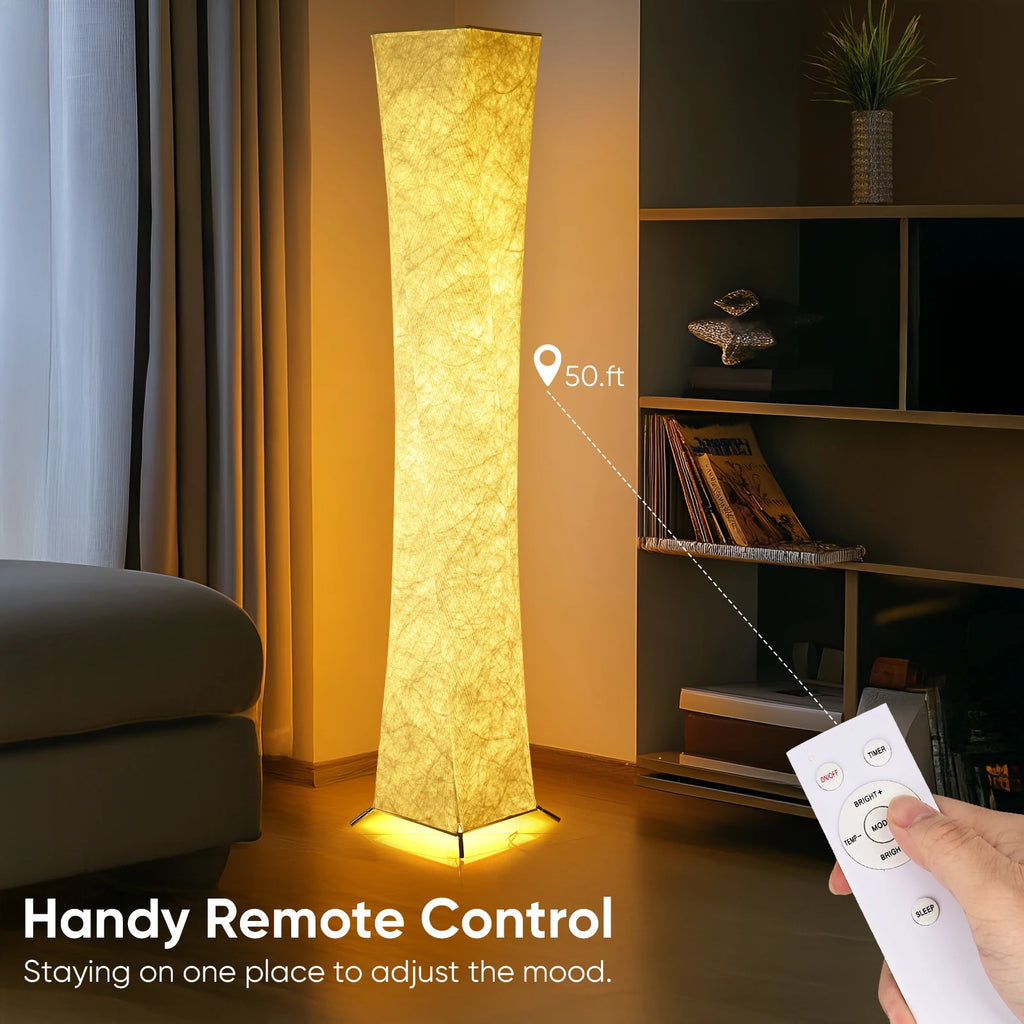 52" Soft Light Floor Lamp, Warm Light 3000K LED Fabric