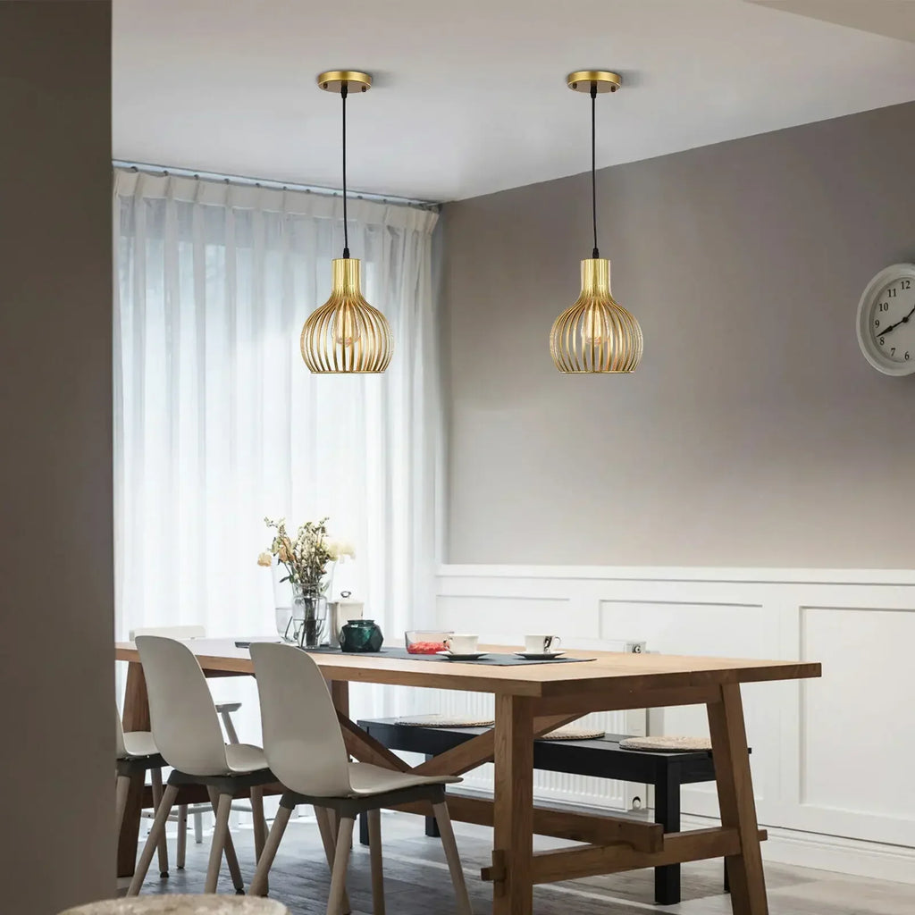 Gold Modern Pendant Chandelier, Elegant Kitchen Hanging Lamp Lighting Fixture for Contemporary Interiors