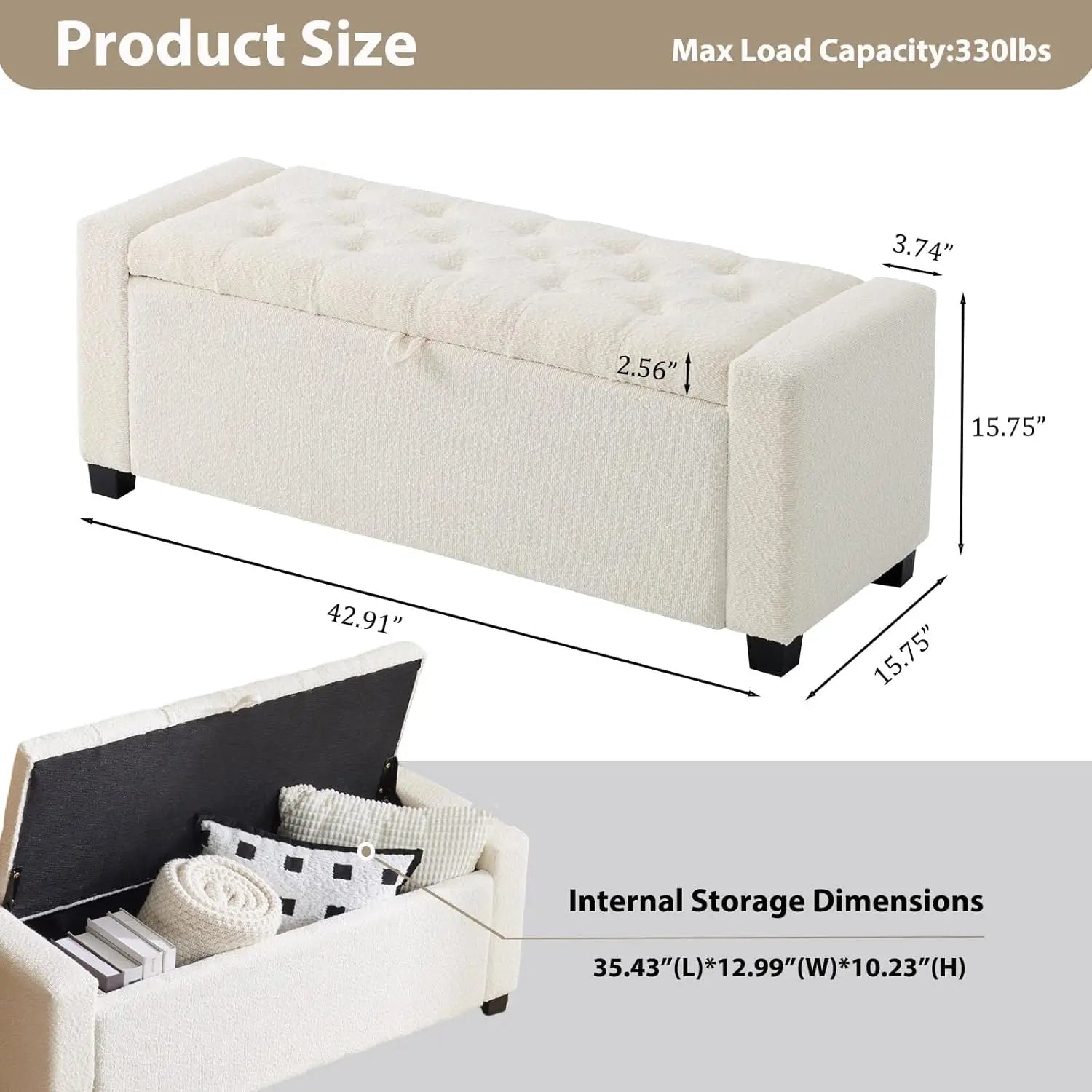 Storage Ottoman Bench