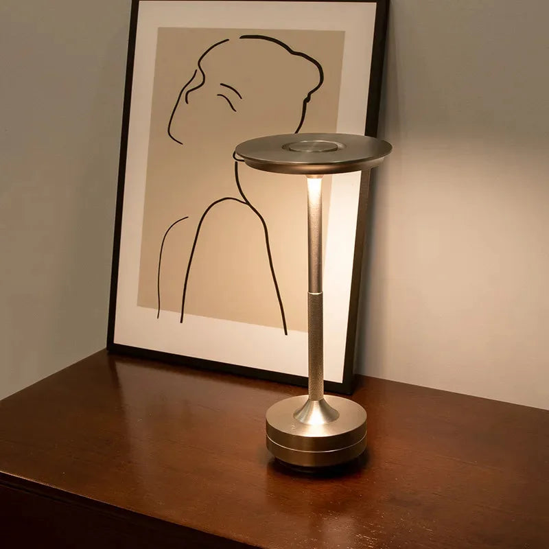 LED Desktop Lamp USB Touch Dimming Metal Recharge Night Light