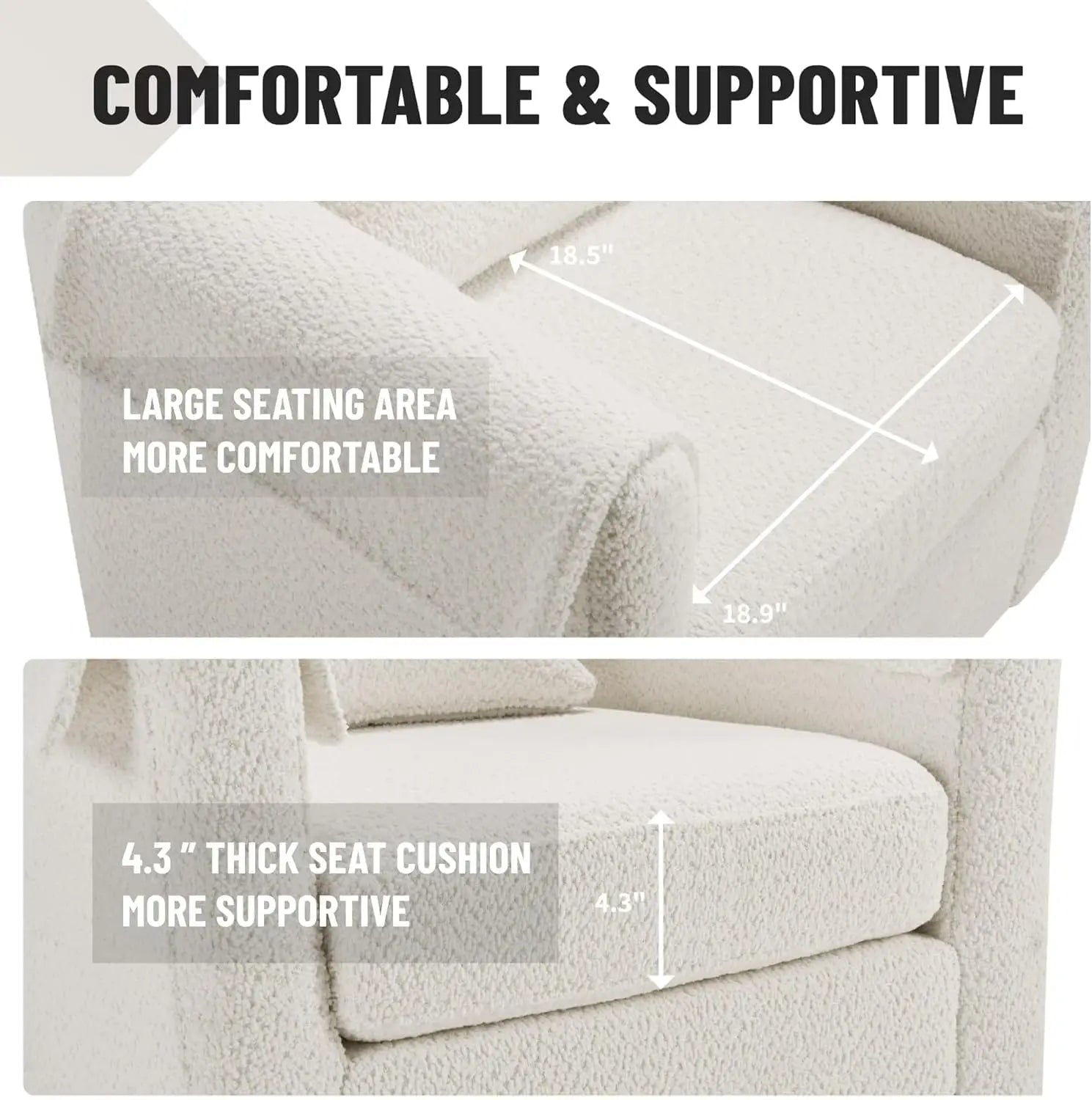 42" Oversized Upholstered Accent Chair, Swivel Barrel Chair, Storage Ottoman