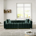87.4" Deep Seat 3-Seater Bubble Teddy Velvet Sofa