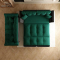 74.8" 3-in-1 Queen Velvet Convertible Pull-Out Sofa Bed, Pockets