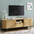69" Entertainment Center, Storage, Drawer, Adjustable Shelves, Power Outlet for TVs up to 80"