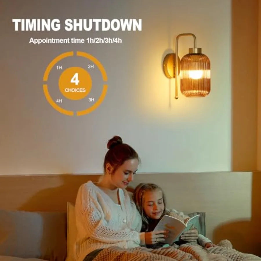 Gold Wireless Wall Sconces Battery Operated, Rechargeable Set-of-2 w/Remote and Bulb