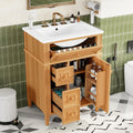 24-inch Vanity Flip Drawer Single Storage Cabinet 2 Drawers