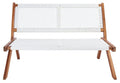 Natural Wood & Rope Foldable Bench Outdoor Patio Garden 48IN