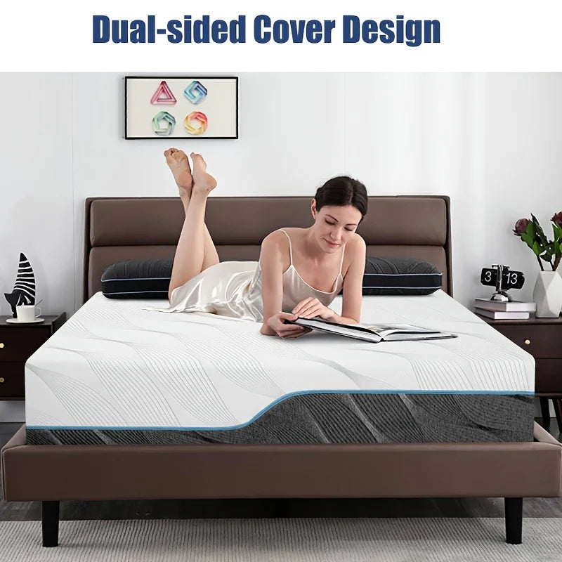 Queen Mattress, 8/10IN Medium - Extra Firm Dual Sides, Flippable