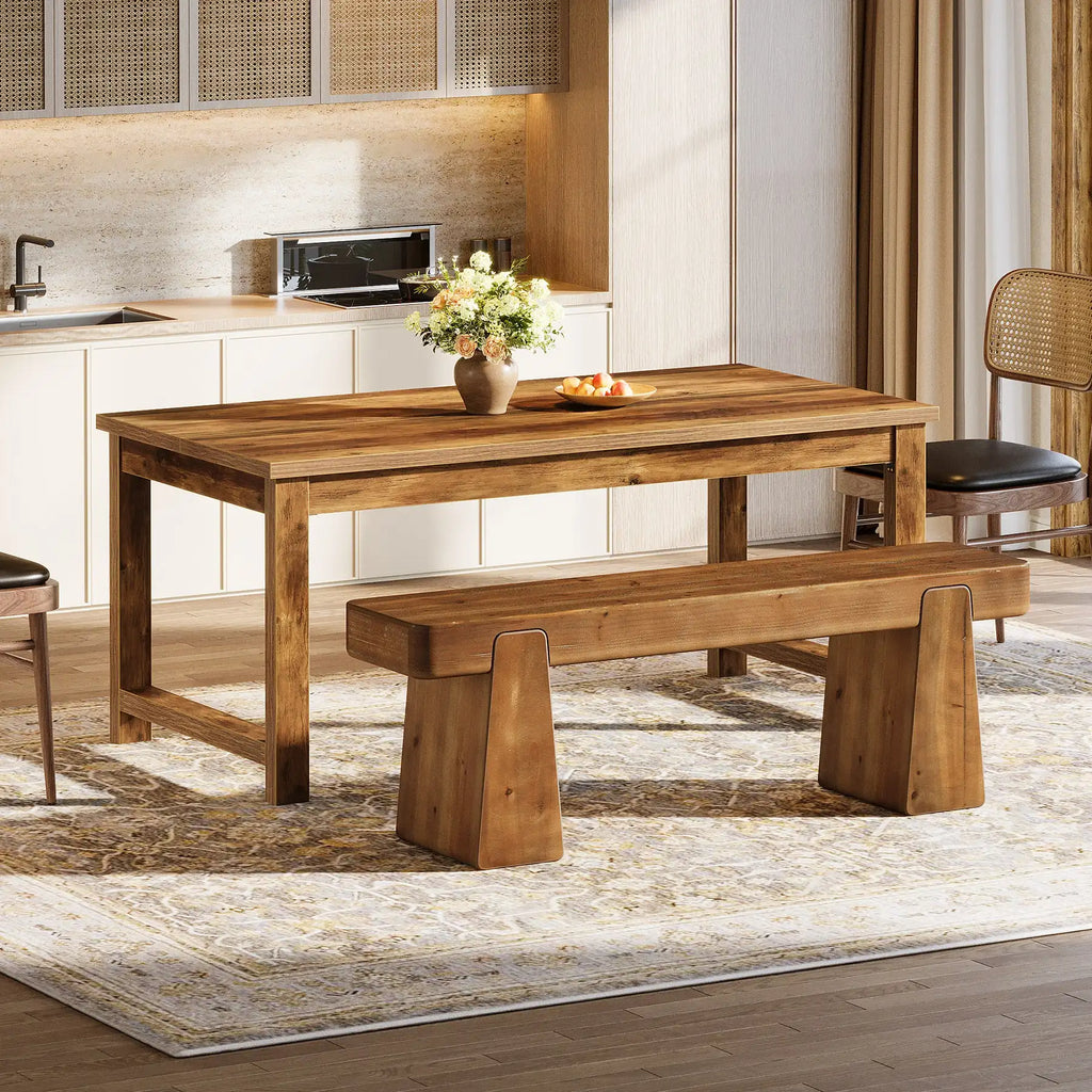 47" Solid Wood Dining Bench for 2-3
