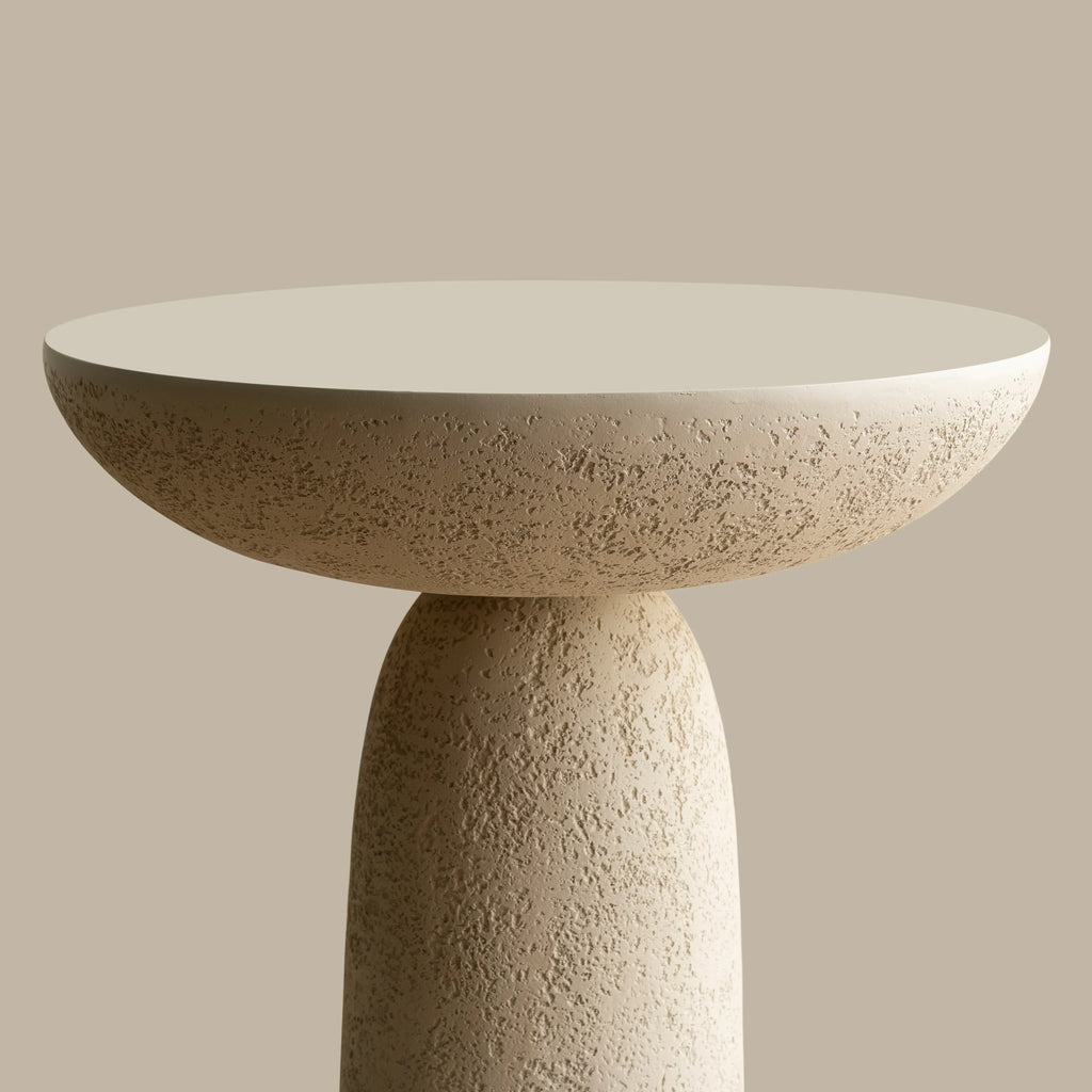 18'' Tall Pedestal Side Table, Round Accent Tables Hourglass Design