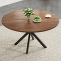 47.2" Solid Wood Farmhouse Round Dining Table for 4-6 People
