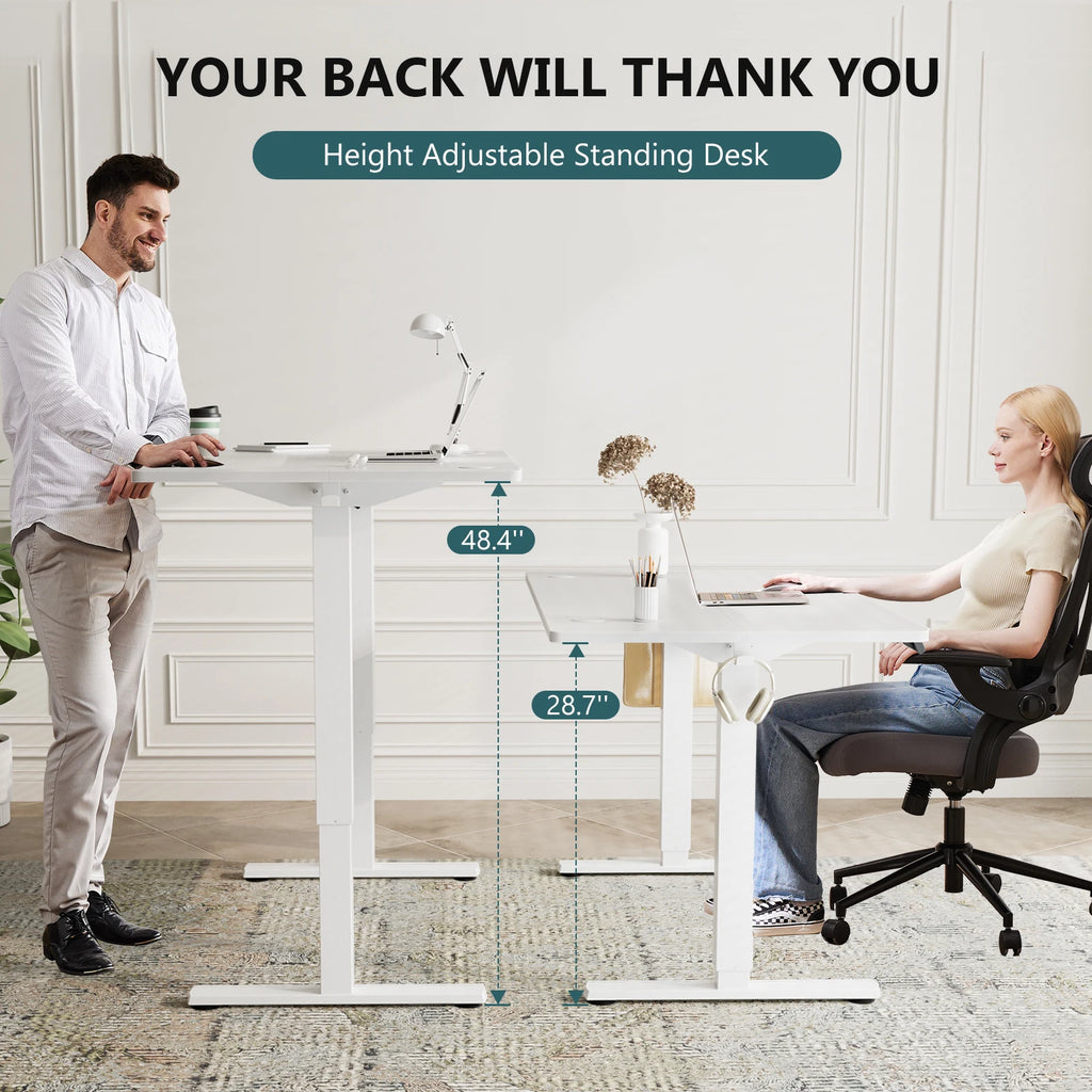 JHK 63INx24IN Electric Ergonomic Height Adjustable Standing/Sitting Desk