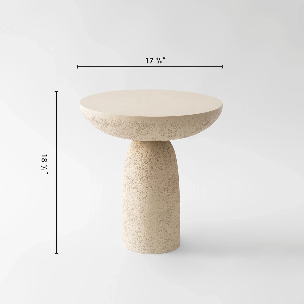18'' Tall Pedestal Side Table, Round Accent Tables Hourglass Design