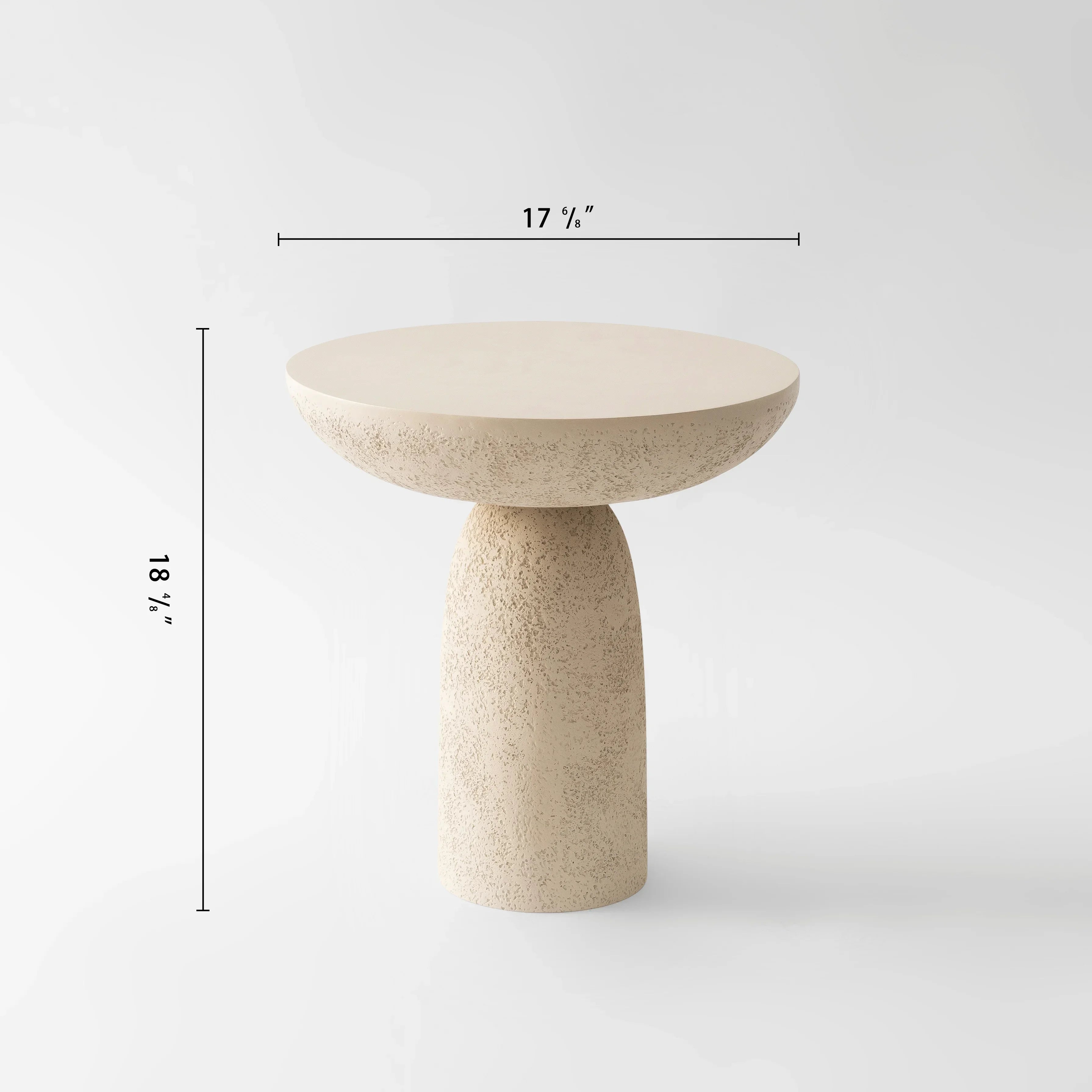 18'' Tall Pedestal Side Table, Round Accent Tables Hourglass Design