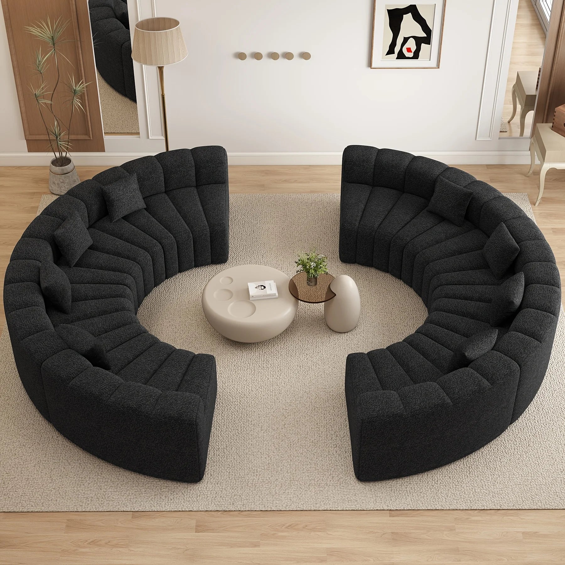 Sofa w/Chaise - Foam Cushioning, Sectional Cloud Sofa & Symmetrical