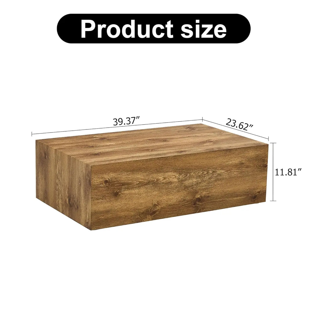 Rectangle Wood Grain Coffee Table Wooden Center Table