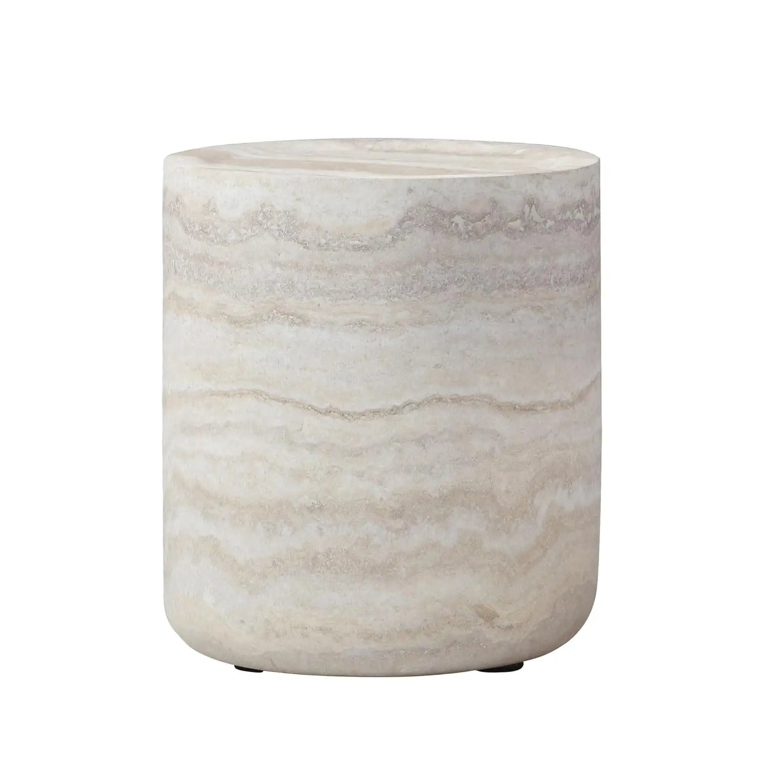 Set of 2 Round Coffee Table, Marble Grain Circke NestingTable