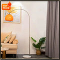 Nordic Orange Acrylic Shade Floor Lamp w/Arc