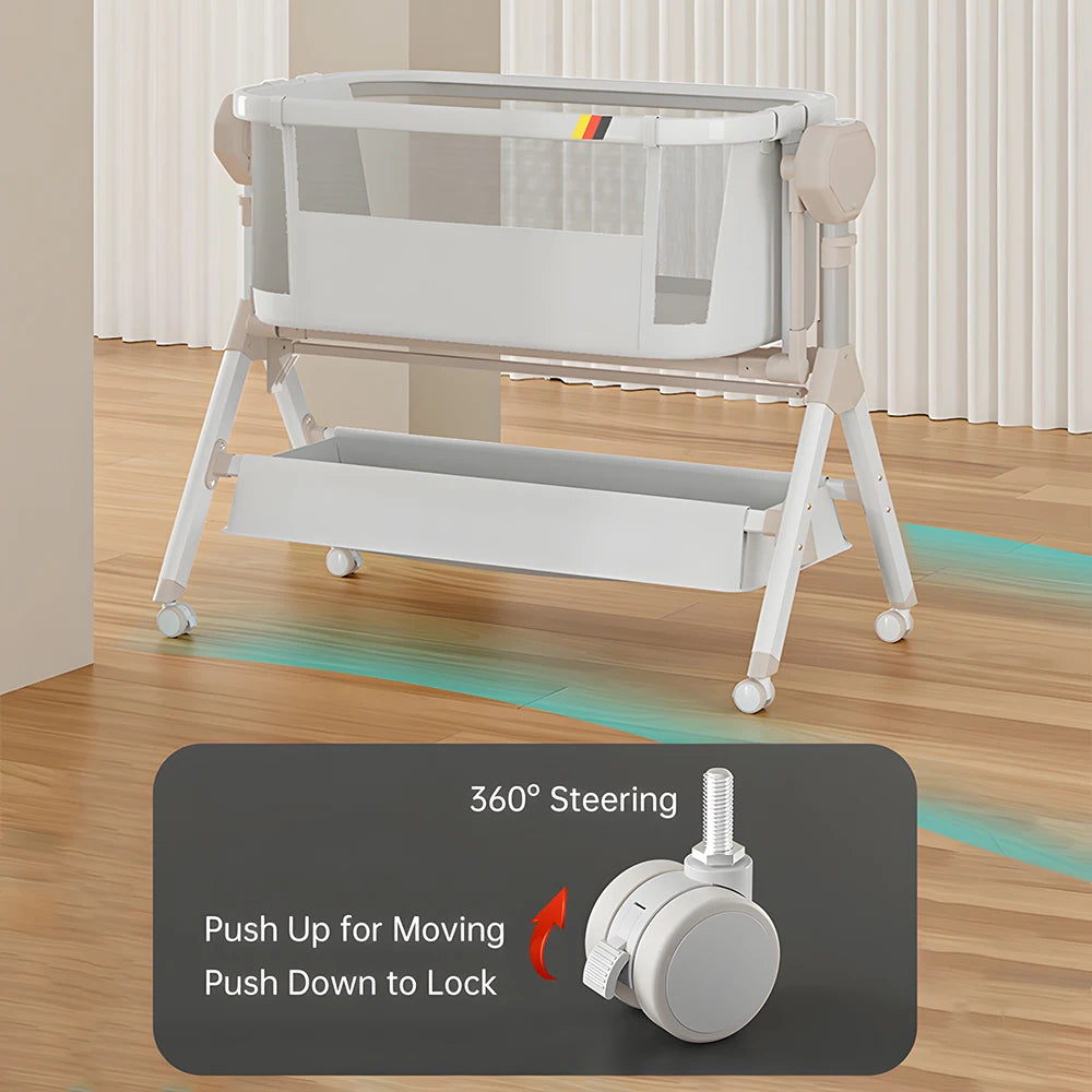 Automatic Rocking Bassinet Cradle/Sleeper Music Lights Comfortable Soft Mattress